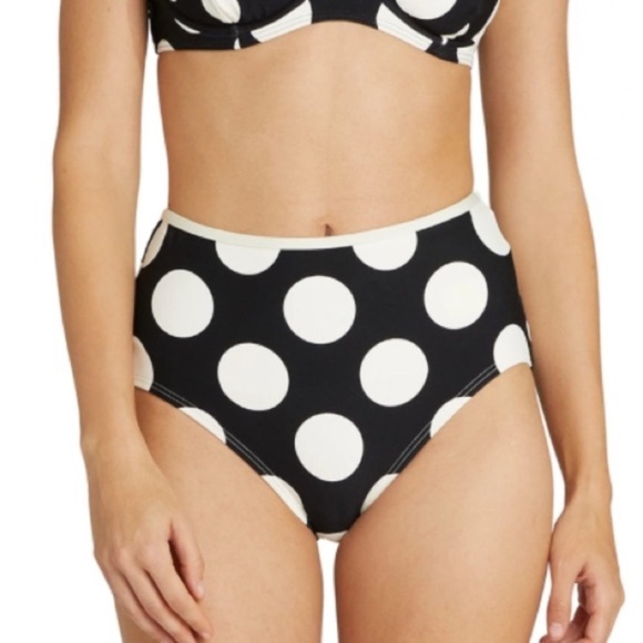 New! SET Kate Spade Kate Spade Drawstring Front Bikini Large Dots 4979 - Picture 3 of 12